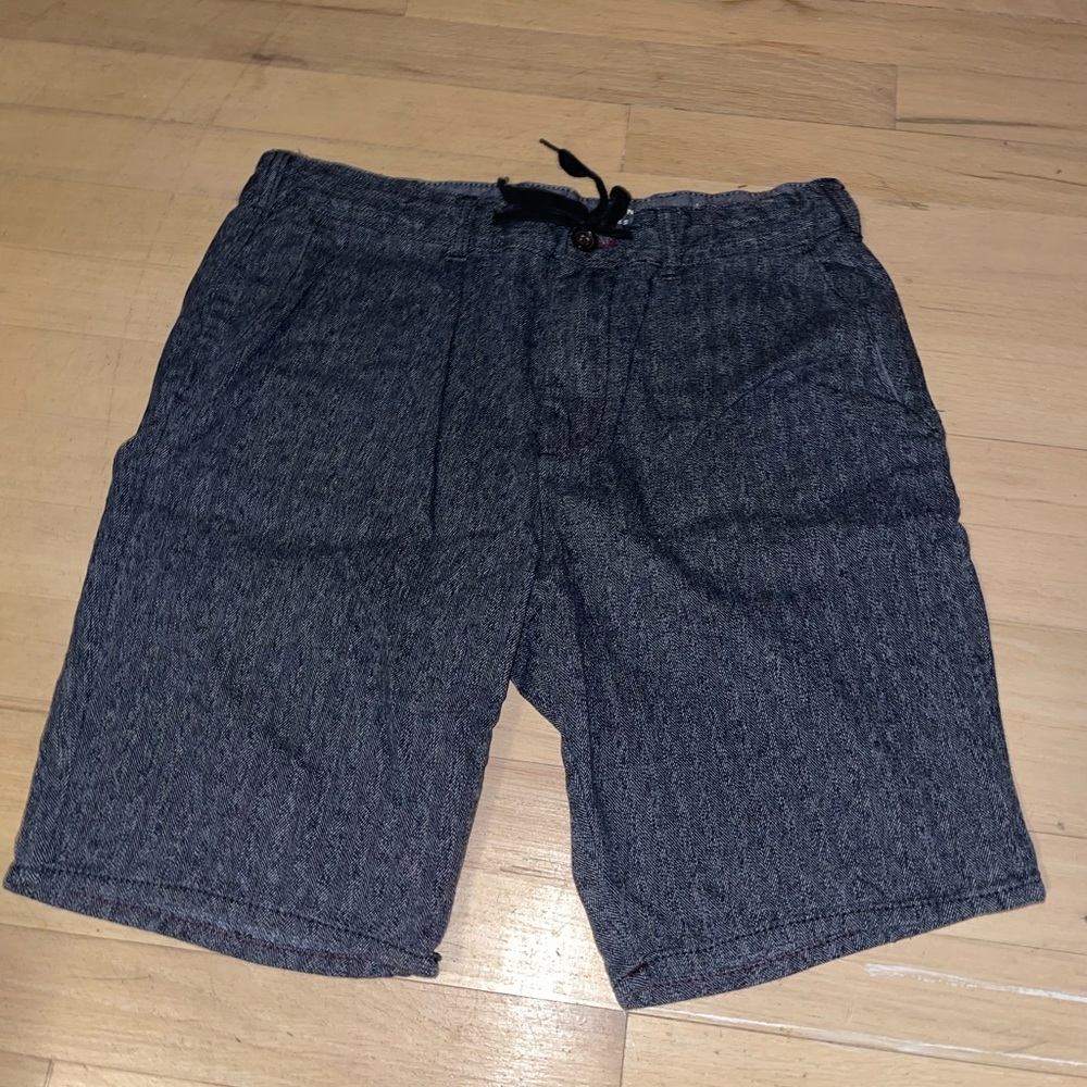 Bullhead Denim Co Mens Skinny Shorts Sz 32 California Republic Gray Drawstring